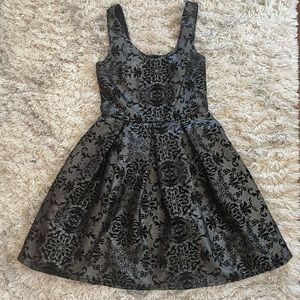 Aqua dress from Bloomingdales. Brocade fabric, size medium.